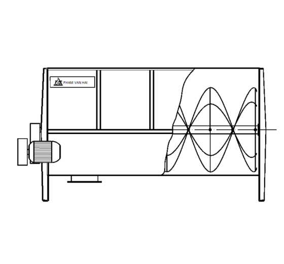 Máy Trộn Nằm PVH